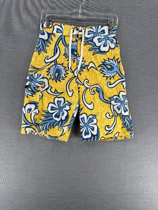 Quiksilver Other - Vtg Quiksilver Board Shorts Mens 29 10" Floral Paisley Hawaiian Swim Trunks Y2K